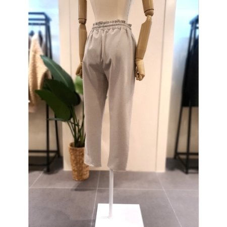 스트링 배기 밴딩 팬츠 아이보리