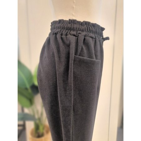 스트링 배기 밴딩 팬츠 다크그레이