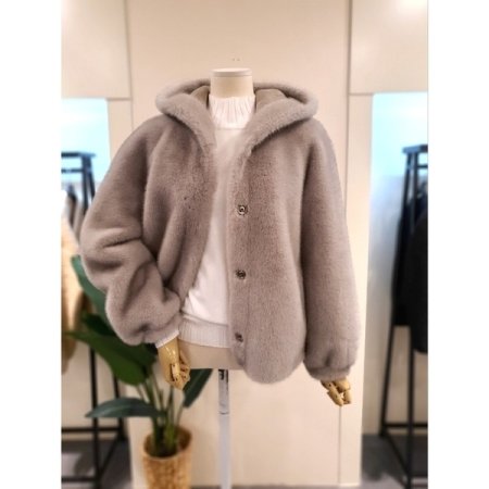 파니 에코 럭셔리 후드 퍼 점퍼