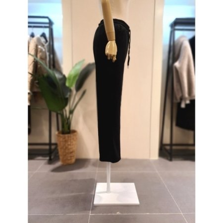 코듀 와이드 기모 밴딩 팬츠 블랙