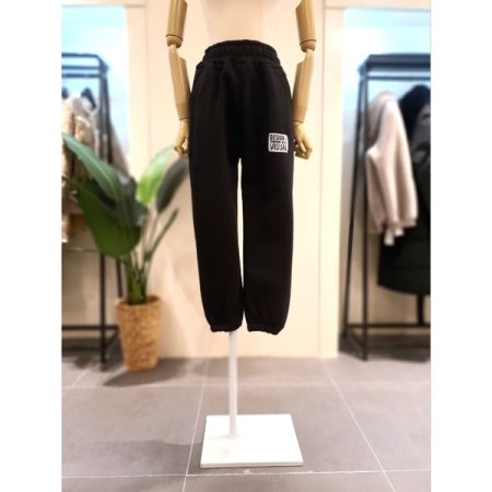 패치 밴딩 기모 조거 팬츠 그레이