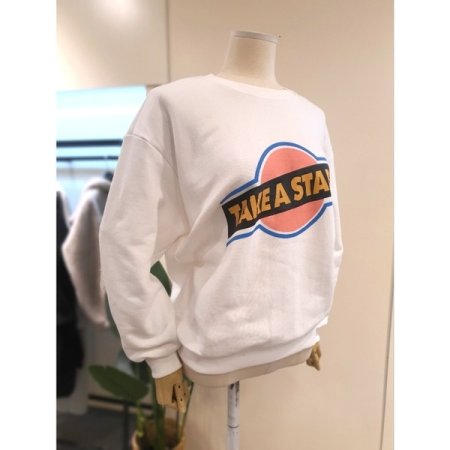 스탠드 라운드 맨투맨 아이보리