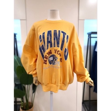 자이언트 박시 맨투맨 옐로우