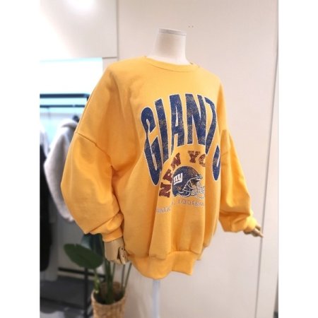 자이언트 박시 맨투맨 옐로우