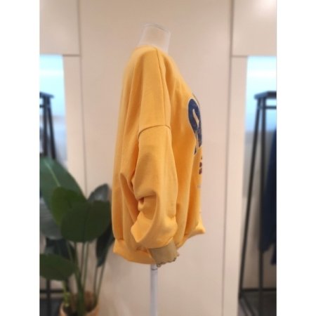 자이언트 박시 맨투맨 옐로우