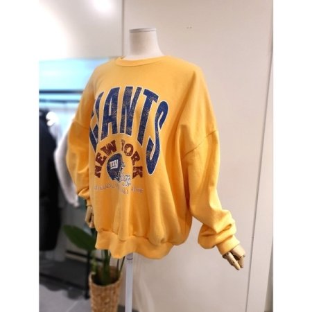 자이언트 박시 맨투맨 옐로우