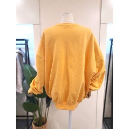 자이언트 박시 맨투맨 옐로우