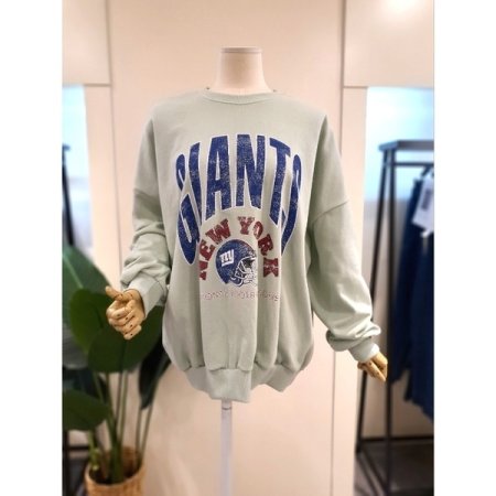 자이언트 박시 맨투맨 옐로우