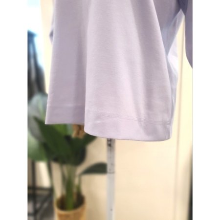 마드모아젤 라운드 긴팔 티셔츠 퍼플
