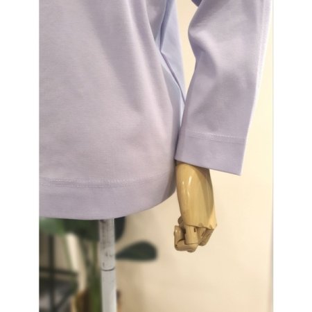 마드모아젤 라운드 긴팔 티셔츠 퍼플