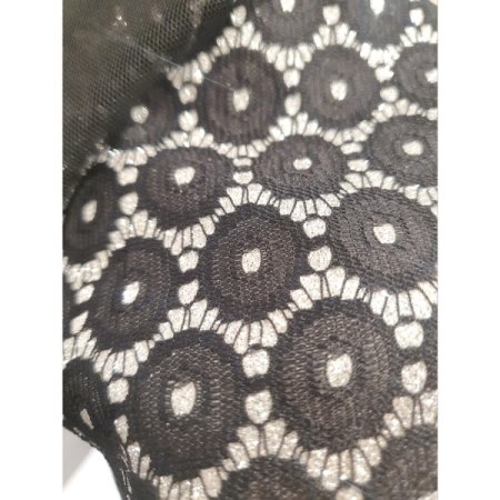 샤이 동전 망사 밴딩 스커트 블랙