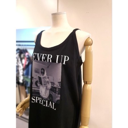 프린트 끈소매 면 원피스 블랙