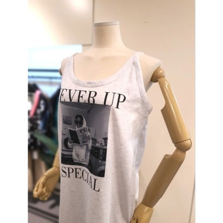 프린트 끈소매 면 원피스 라이트그레이