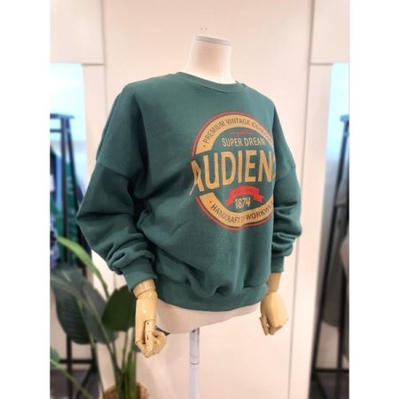 1874 레터링 맨투맨 오렌지