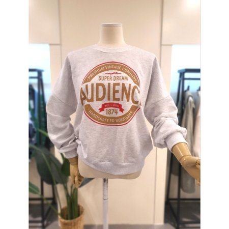 1874 레터링 맨투맨 오렌지