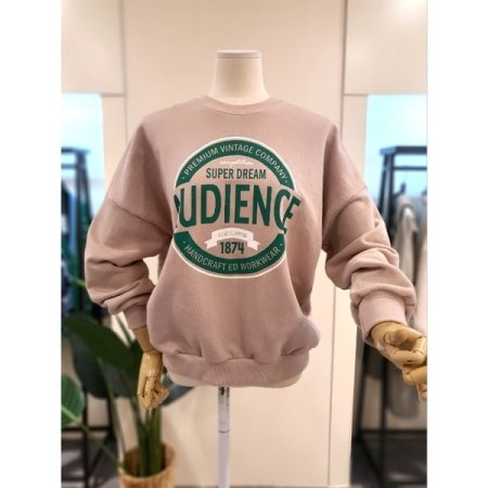 1874 레터링 맨투맨 오렌지