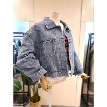 체리 홀릭 데님 자켓 블루