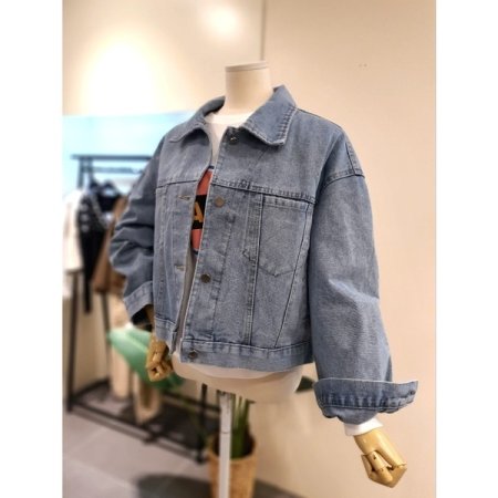 체리 홀릭 데님 자켓 블루