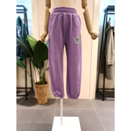 라벨 밴딩 조거 팬츠 블랙