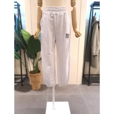 라벨 밴딩 조거 팬츠 퍼플