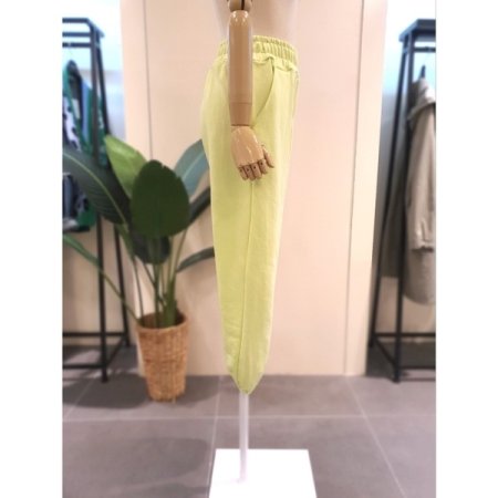 라벨 밴딩 조거 팬츠 라이트그린