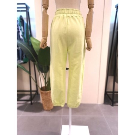 라벨 밴딩 조거 팬츠 라이트그린