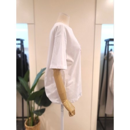 그로우 자수 프린트 반팔 티셔츠 아이