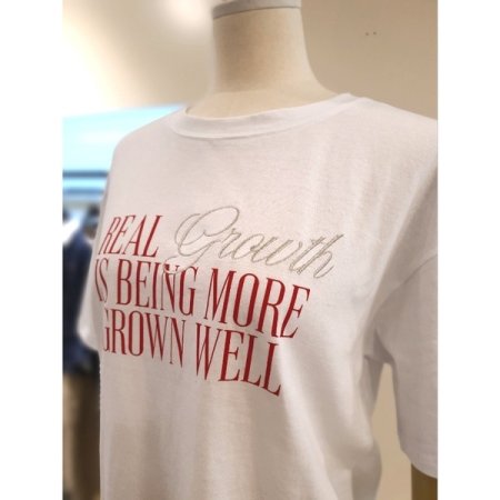 그로우 자수 프린트 반팔 티셔츠 아이