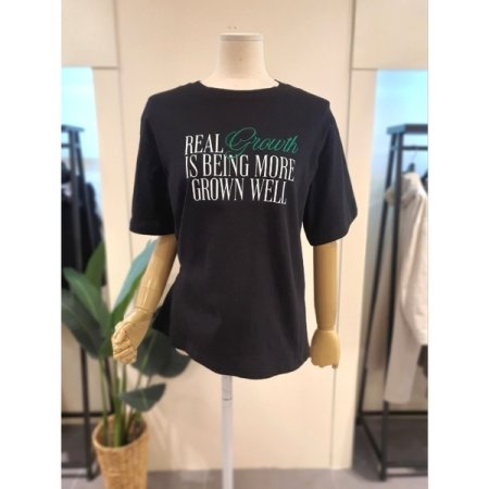 그로우 자수 프린트 반팔 티셔츠 아이