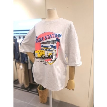 서프 롤업 루즈핏 반팔 티셔츠 LG