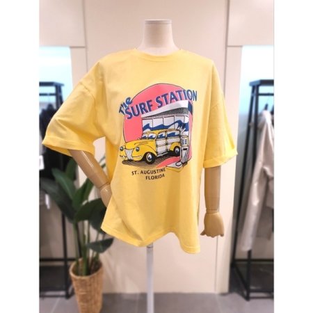 서프 롤업 루즈핏 반팔 티셔츠 LG