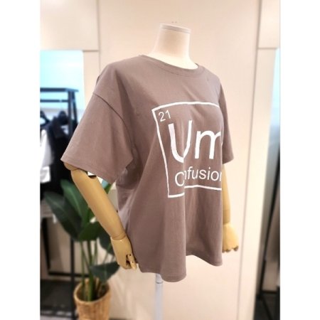 21 루즈핏 반팔 티셔츠 브라운