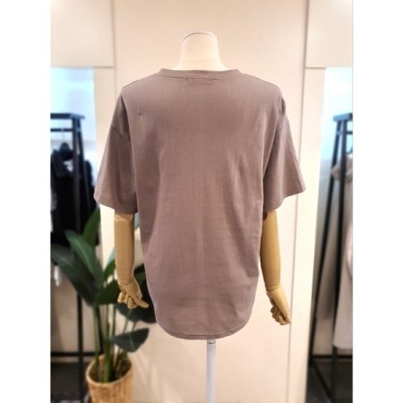 21 루즈핏 반팔 티셔츠 브라운