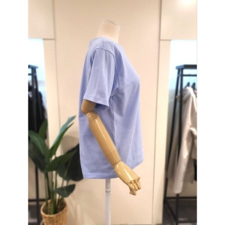 해피스마일 반팔 티셔츠 스카이블루