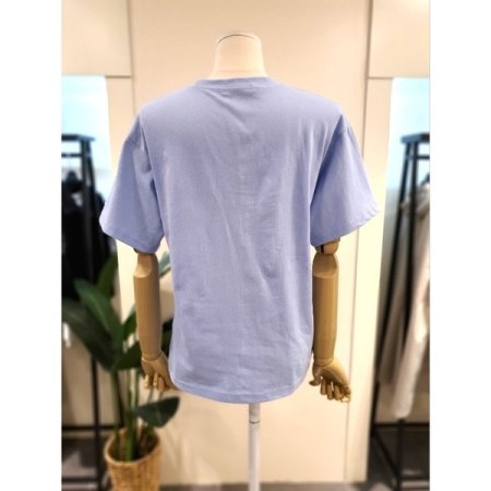 해피스마일 반팔 티셔츠 스카이블루