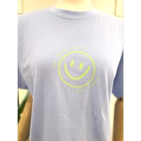 해피스마일 반팔 티셔츠 스카이블루