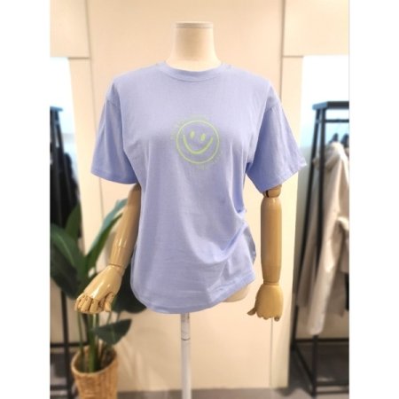 해피스마일 반팔 티셔츠 라이트그린