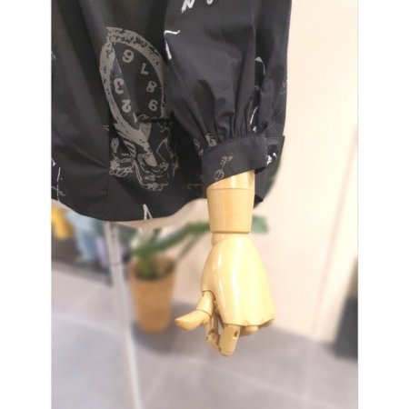 페스타 셔링 7부 블라우스 블랙