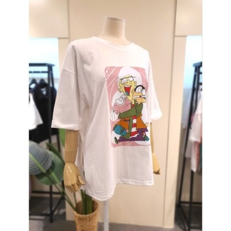 베스티 루즈핏 롤업 소매 티셔츠 IV