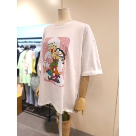 베스티 루즈핏 롤업 소매 티셔츠 IV