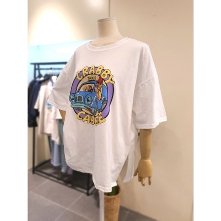 드라이버 루즈핏 반팔 티셔츠 아이보리