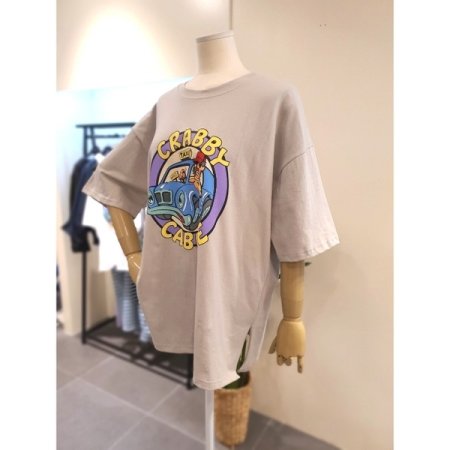 드라이버 루즈핏 반팔 티셔츠 베이지