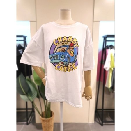 드라이버 루즈핏 반팔 티셔츠 베이지