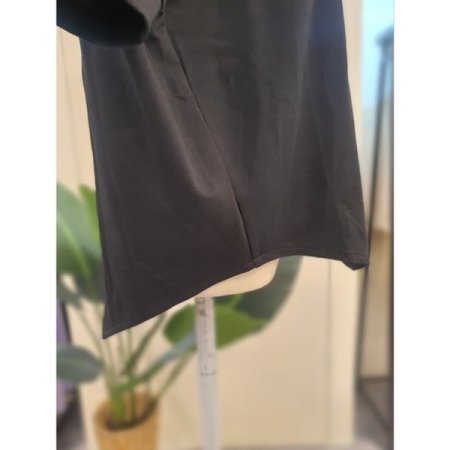 하프 셔링 반팔 티셔츠 블랙