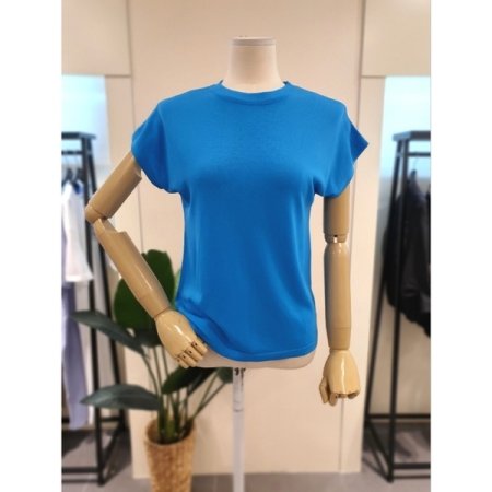 코코 민소매 니트 탑 블루