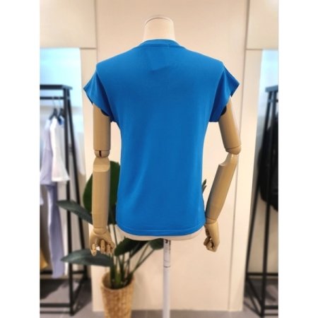 코코 민소매 니트 탑 블루