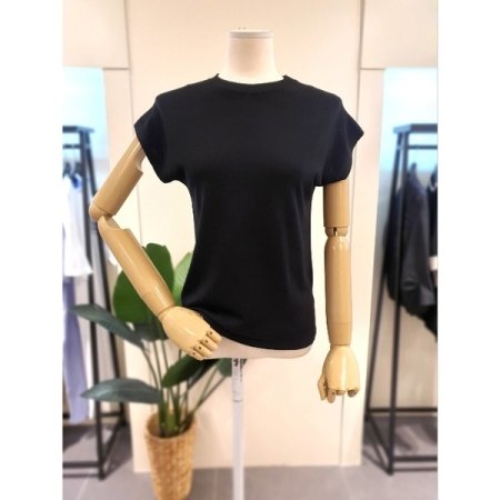 코코 민소매 니트 탑 블루