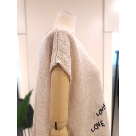 스마일 스트링 트임 니트 베스트 BE