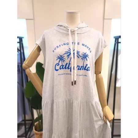 캘리포니아 후드 민소매 원피스 LG
