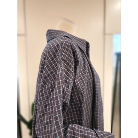 자르 체크 셔츠 스카이블루
